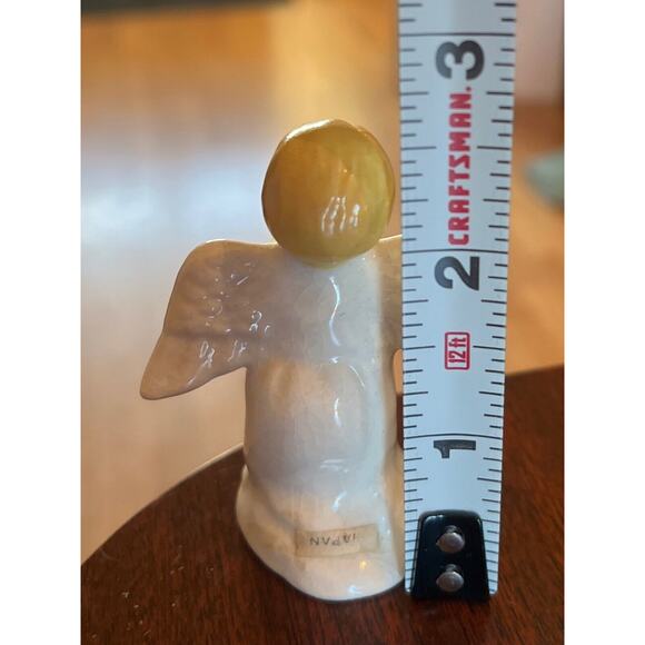 Vintage MCM 50s Japan Blonde Boy Choir Angel Singing Porcelain China Figurine - Picture 2 of 4